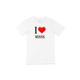 Cix I Love Minsk Baskılı Beyaz Unisex T-shirt