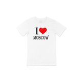 Cix I Love Moskova Baskılı Beyaz Unisex T-shirt