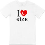 Cix I Love Rize Baskılı Beyaz Unisex T-shirt