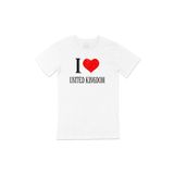 Cix I Love United Kingdom Baskılı Beyaz Unisex T-shirt