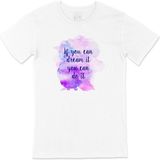 Cix If You Can Dream Baskılı Beyaz Unisex T-shirt