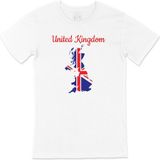 Cix İngiltere Haritalı ve Bayraklı Beyaz T-shirt