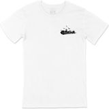 Cix İstanbul Martılı Beyaz Cep Logo Tasarımlı Erkek T-shirt