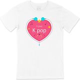 Cix K Pop Kalpli Baskılı Beyaz Unisex T-shirt