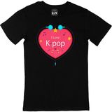 Cix K Pop Kalpli Siyah T-shirt