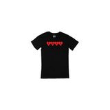 Cix Kalpli Love Yazılı Siyah T-shirt