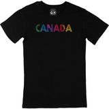 Cix Kanada Yazılı Yuvarlak Yaka Siyah T-shirt