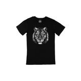 Cix Kaplan Desenli Yuvarlak Yaka Siyah T-shirt