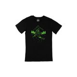 Cix Kayakçı Desen Yuvarlak Yaka Siyah T-shirt