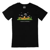 Cix Kazan Katedrali Baskılı Yuvarlak Yaka Siyah T-shirt