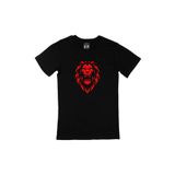 Cix Kırmızı Aslanlı Yuvarlak Yaka Siyah T-shirt