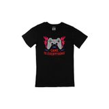 Cix Kırmızı Game is Everything Logolu Yuvarlak Yaka Siyah T-shirt