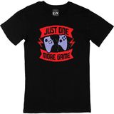 Cix Kırmızı Just One More Game Logolu Yuvarlak Yaka Siyah T-shirt
