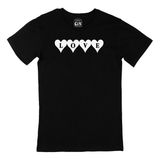 Cix Kırmızı Kalpli Love Siyah Erkek T-shirt