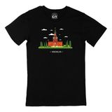 Cix Kremlin Sarayı Baskılı Siyah Erkek T-shirt