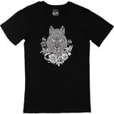 Cix Kurt Çiçekli Mandala Siyah Erkek T-shirt