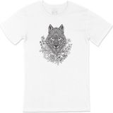 Cix Kurt Çiçekli Mandala Tişört - S - Beyaz