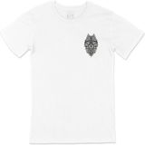 Cix Kurt Mandala Cep Logo Tasarımlı Beyaz Tişört - 4XL