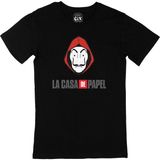 Cix La Casa De Papel Logolu Yuvarlak Yaka Siyah T-shirt