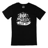 Cix Life Is Better With You Logolu Yuvarlak Yaka Siyah T-shirt