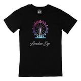 Cix London Eye Baskılı Yuvarlak Yaka Siyah T-shirt