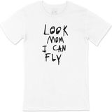 Cix Look Mum I Can Fly Travis Scott Yazılı Yuvarlak Yaka Siyah T-shirt