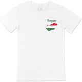 Cix Maceristan Haritalı ve Bayraklı Cep Logo Tasarımlı Beyaz Erkek T-shirt