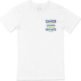 Cix Mavi As A Gamer Cep Logo Tasarımlı Beyaz Erkek T-shirt
