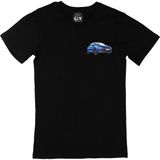 Cix Mavi Coupe Araba Cep Logo Tasarımlı Siyah T-shirt