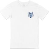 Cix Mavi Kurt Cep Logo Tasarımlı Beyaz Tişört - 4XL