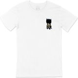 Cix Mini Batman Cep Logo Tasarımlı Beyaz Tişört - XL
