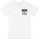 Cix Mom Of 2 Boys Erkek Annesi Cep Logo Tasarımlı Beyaz Tişört - 3XL