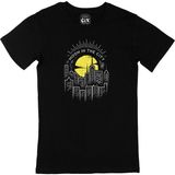Cix Moon In The City Baskılı Yuvarlak Yaka Siyah T-shirt