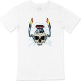 Cix Motor Kuru Kafa Baskılı Yuvarlak Yaka Beyaz T-shirt