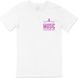 Cix Music Is Love Cep Logo Tasarımlı Beyaz Tişört - 5XL