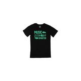 Cix Music Makes You Smarter Baskılı Siyah Unisex T-shirt