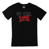 Cix My Soul Is Naked With You Baskılı Siyah Unisex T-shirt