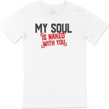 Cix My Soul Is Naked With You Tişört - Beyaz