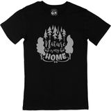 Cix Nature Is My Home Baskılı Siyah Unisex T-shirt