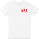 Cix Nba Logolu Cep Logo Tasarımlı Beyaz Tişört - 3XL