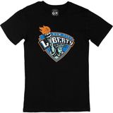 Cix New York Liberty Baskılı Siyah Unisex T-shirt