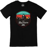 Cix No Place Like Mountains Baskılı Yuvarlak Yaka Siyah T-shirt