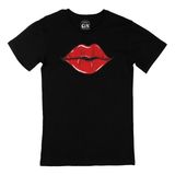 Cix Öpücük Çizim Siyah Erkek T-shirt