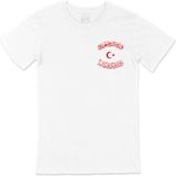 Cix Osmanlı Imparatorluğu & Türkiye Cumhuriyeti Cep Logo Tasarımlı Beyaz Tişört - 3XL