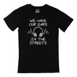 Cix Our Ears In The Streets Baskılı Siyah Unisex T-shirt