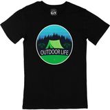Cix Outdoor Life Logolu Siyah Tişört - 5XL