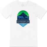 Cix Outdoor Life Logolu Tişört - XL - Beyaz