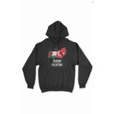 Cix Özgür Filistin Siyah Tişört Kapşonlu Sweatshirt