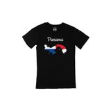 Cix Panama Haritalı ve Bayraklı Baskılı Siyah Unisex T-shirt