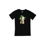 Cix Pelerinli Yoda Star Wars Baskılı Siyah Unisex T-shirt